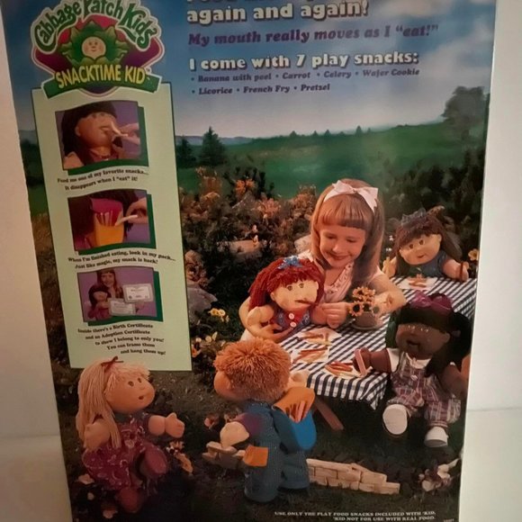 CABBAGE PATCH GIRL DOLL FUNTIME SNACKS New in Box~ MITZI DONNA~AUG 1 ~ Vintage - Picture 6 of 11